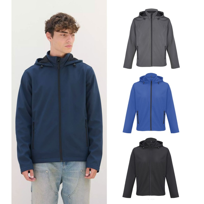 Veste publicitaire homme en Sofshell avec capuche "RACE HOODED" Veste publicitaire homme en Sofshell avec capuche "RACE HOODED"