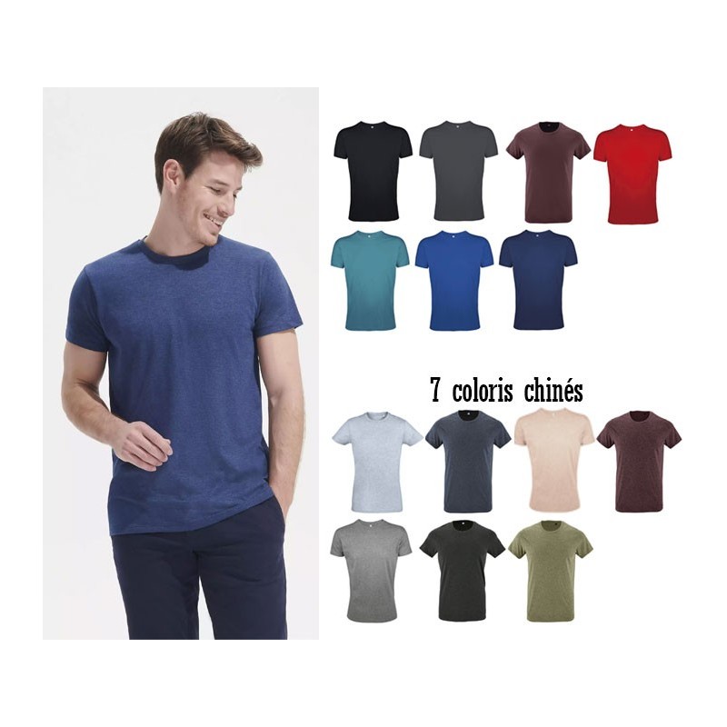Tee-shirt publicitaire couleur REGENT FIT homme Tee-shirt publicitaire couleur REGENT FIT homme