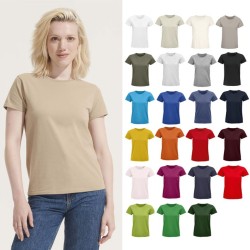 Tee-shirt publicitaire femme en coton biologique. 23 coloris au choix