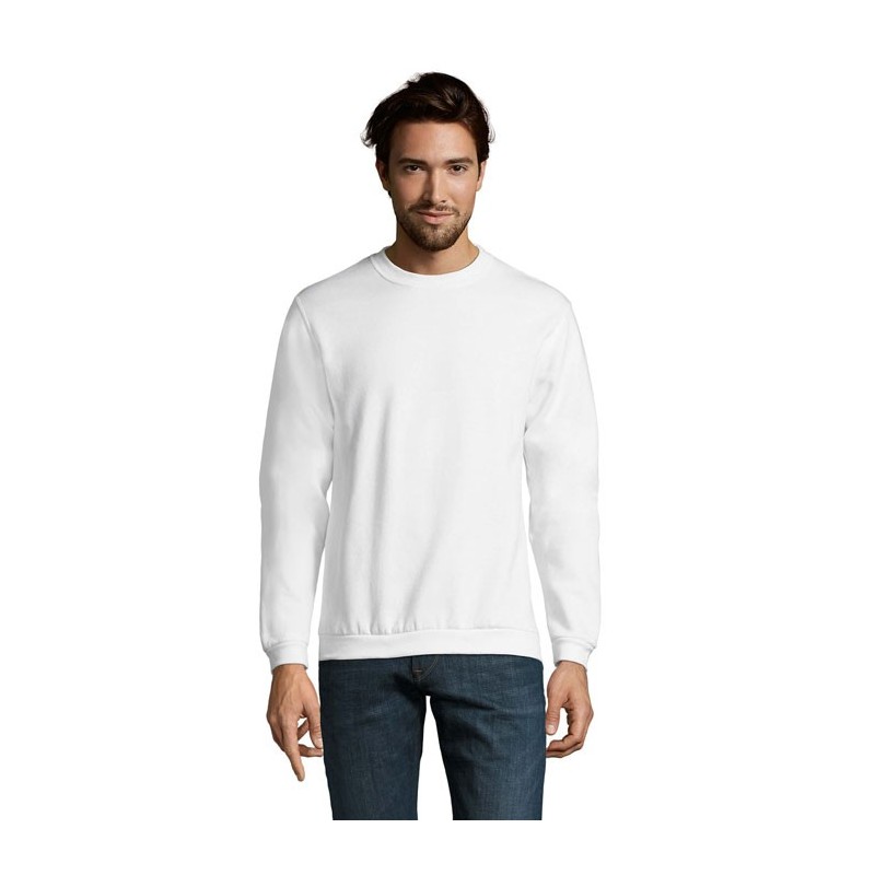 Sweat-shirt col rond personnalisé unisexe "SPIDER blanc"