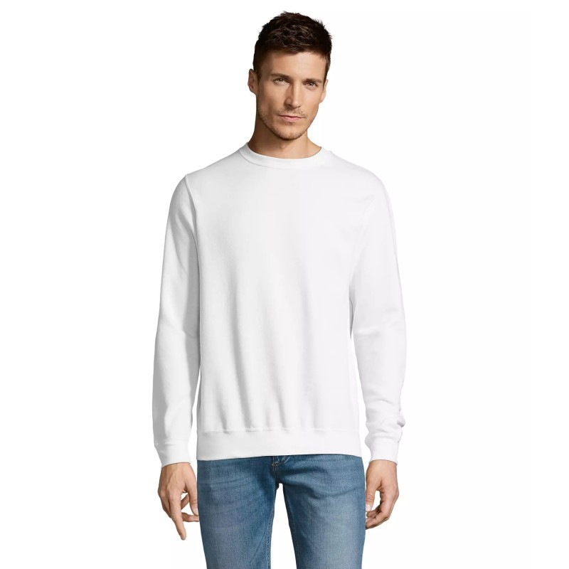 Sweat-shirt unisexe molleton personnalisable "NEW SUPREME blanc"