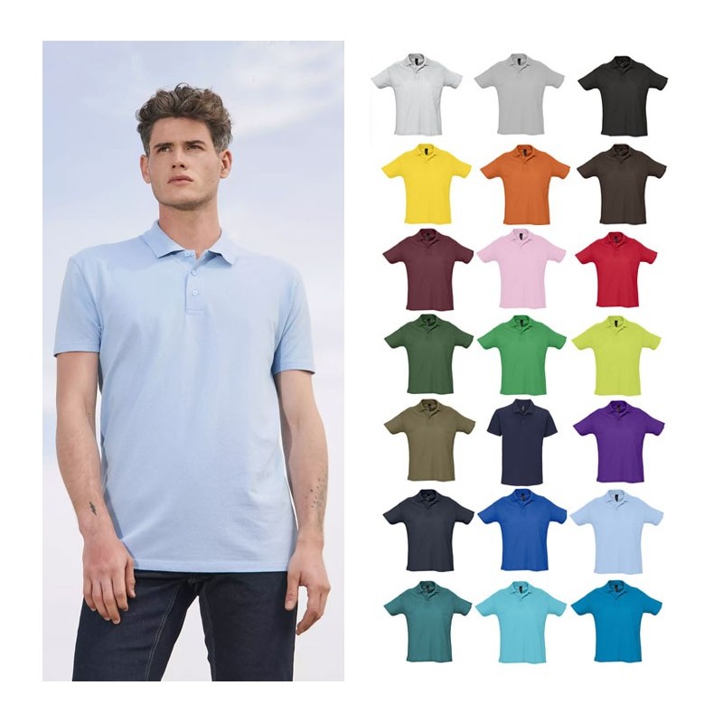 Polo publicitaire homme  - 22 coloris. "SUMMER II"