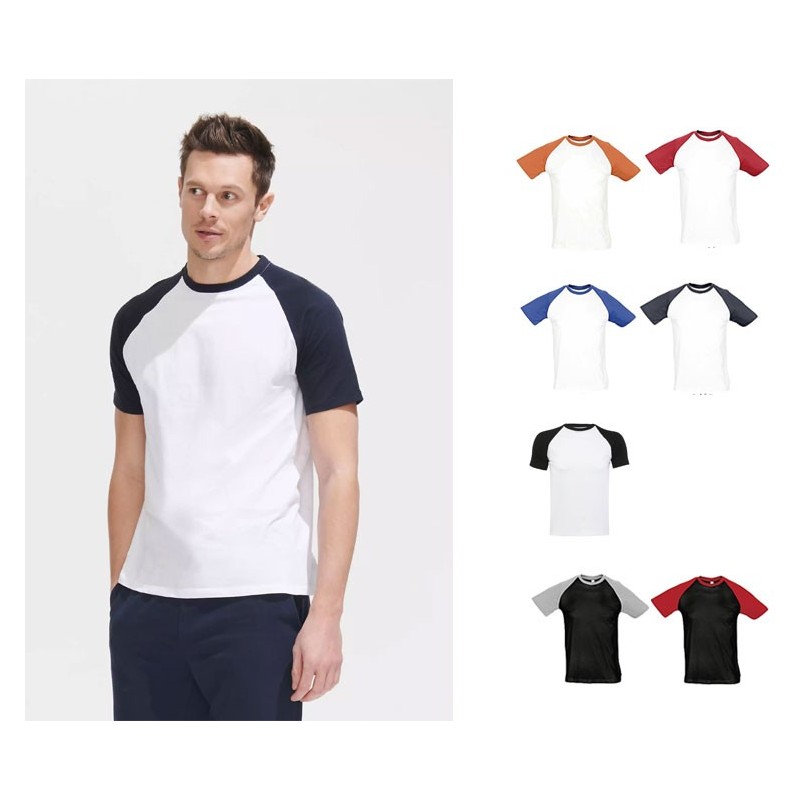 Tee-shirt publicitaire homme bicolore FUNKY Tee-shirt publicitaire homme bicolore FUNKY