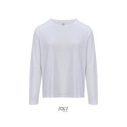 Tee-shirt blanc publicitaire femme manches longues "MONARCH"