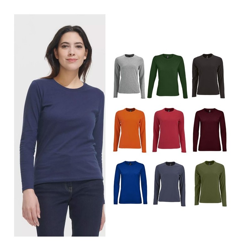 Tee-shirt publicitaire femme manches longues IMPERIAL