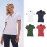 PRACTICE - polo femme en maille piquée 270g/m2. Bandes contrastées col et manches
