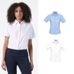 Chemise Oxford femme personnalisable - Manches courtes "ELITE"