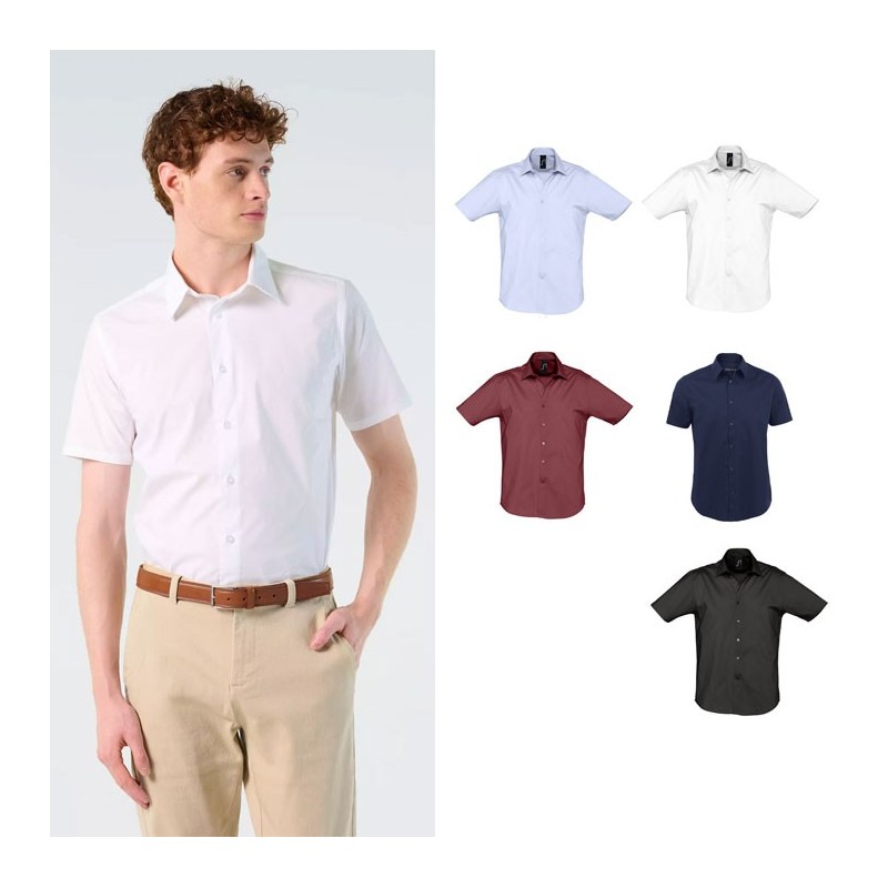 Chemise homme manches courtes personnalisable "BRODWAY"