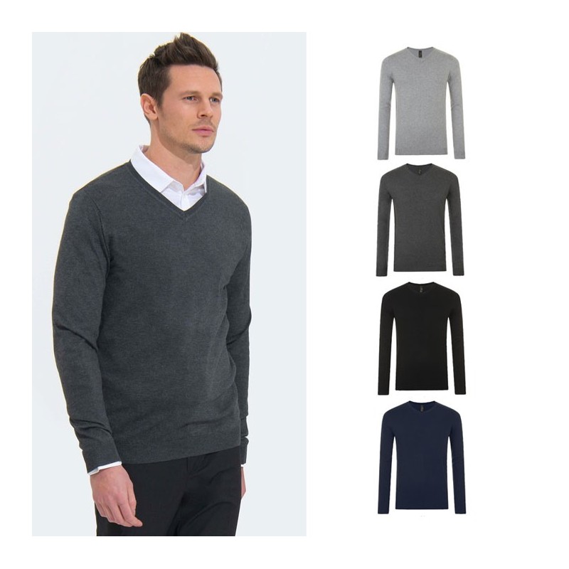 Pull col V homme personnalisable "GLORY"