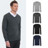 GLORY - Pull homme col V en maille tricot