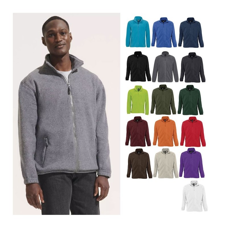 Veste polaire zippée homme personnalisable "NORTH" Veste polaire zippée homme personnalisable "NORTH"
