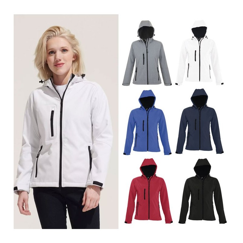 Veste softshell femme à capuche personnalisable "REPLAY" Veste softshell femme à capuche personnalisable "REPLAY"