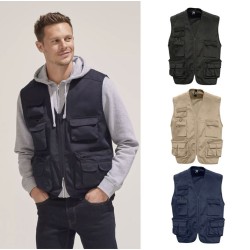 Gilet reporter multipoches unisexe personnalisable WILD
