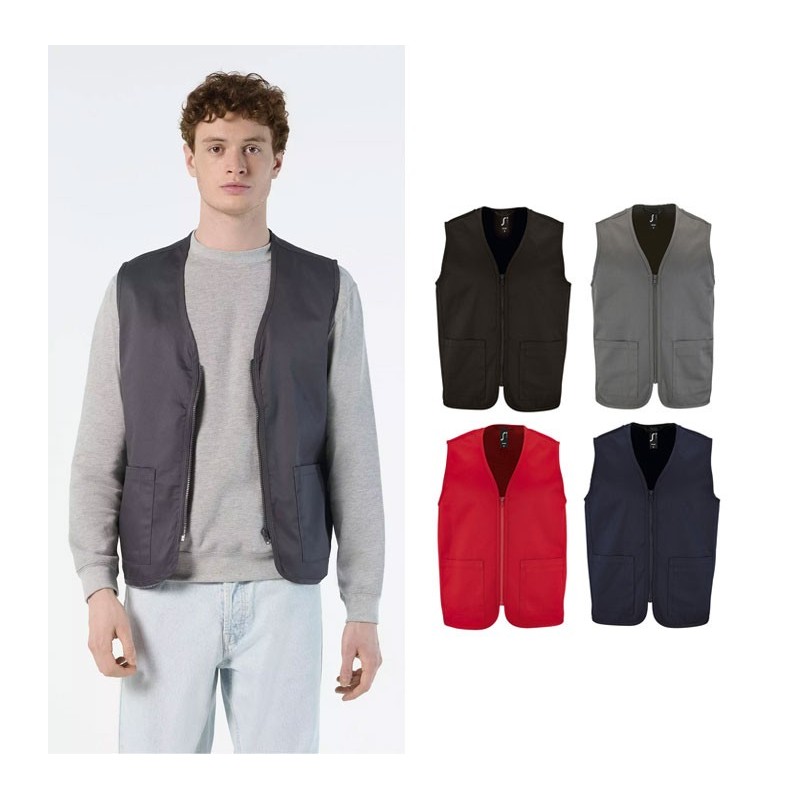 Veste unisexe sans manches personnalisable "WALLACE"