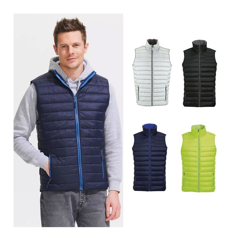 Doudoune sans manches Homme personnalisable "WAVE" Doudoune sans manches Homme personnalisable "WAVE"