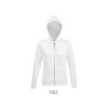 Veste publicitaire femme zippée en molleton avec capuche "SPIKE Blanc"