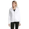 Veste publicitaire femme zippée en molleton avec capuche "SPIKE Blanc"