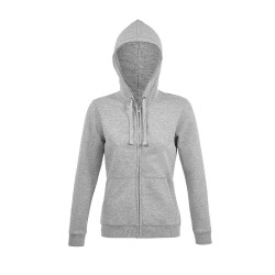 Veste publicitaire femme zippée en molleton avec capuche SPIKE Couleur