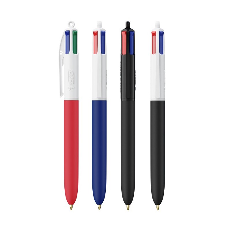 Stylo BIC® SOFT publicitaire 4 couleurs toucher doux
