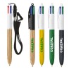 BIC® 4 Couleurs effet bois avec tour de cou noir